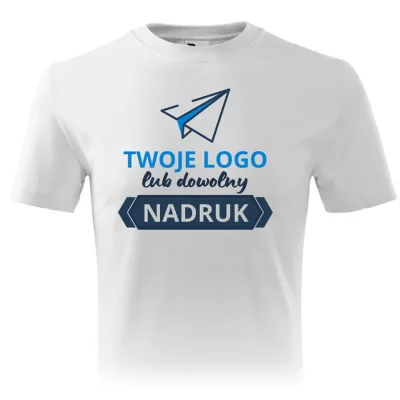 Koszulka biała z własnym nadrukiem pełnokolorowym - Malfini 101